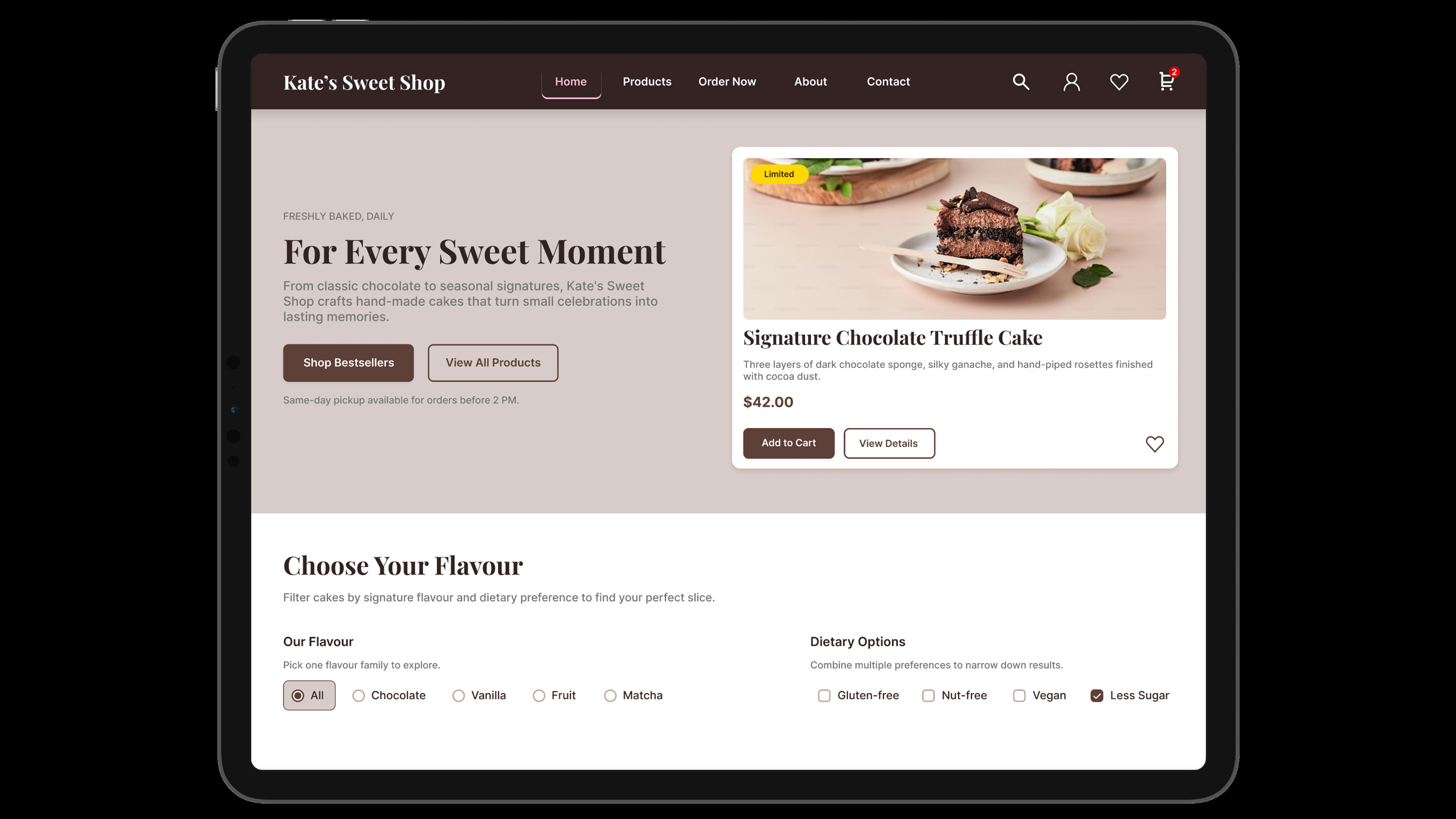 Kate's Sweet Shop Website
