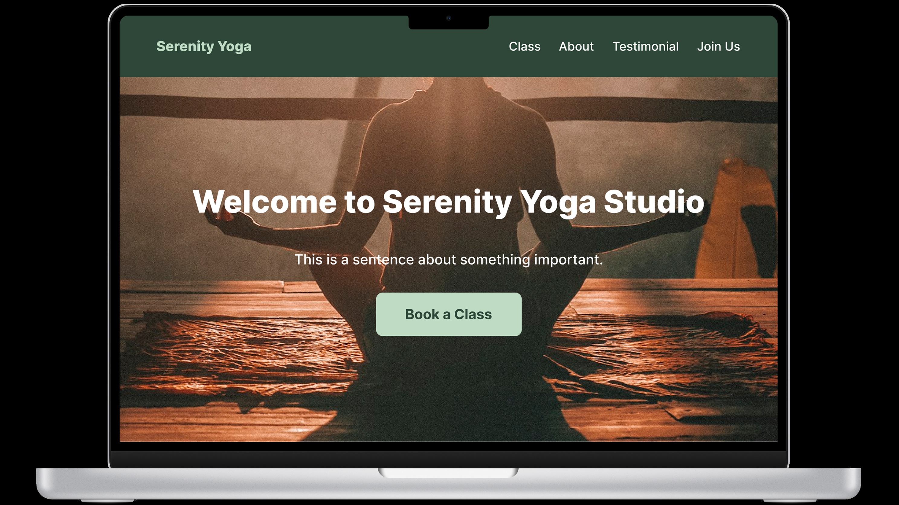 Serenity Yoga Studio Website